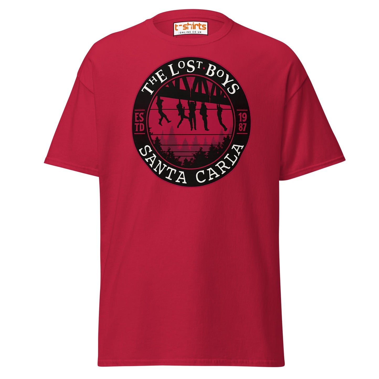 Lost Boys Santa Carla T-Shirt | Vintage Horror Movie Tee - Cardinal - T-Shirts Online