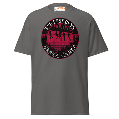 Lost Boys Santa Carla T-Shirt | Vintage Horror Movie Tee - Charcoal - T-Shirts Online