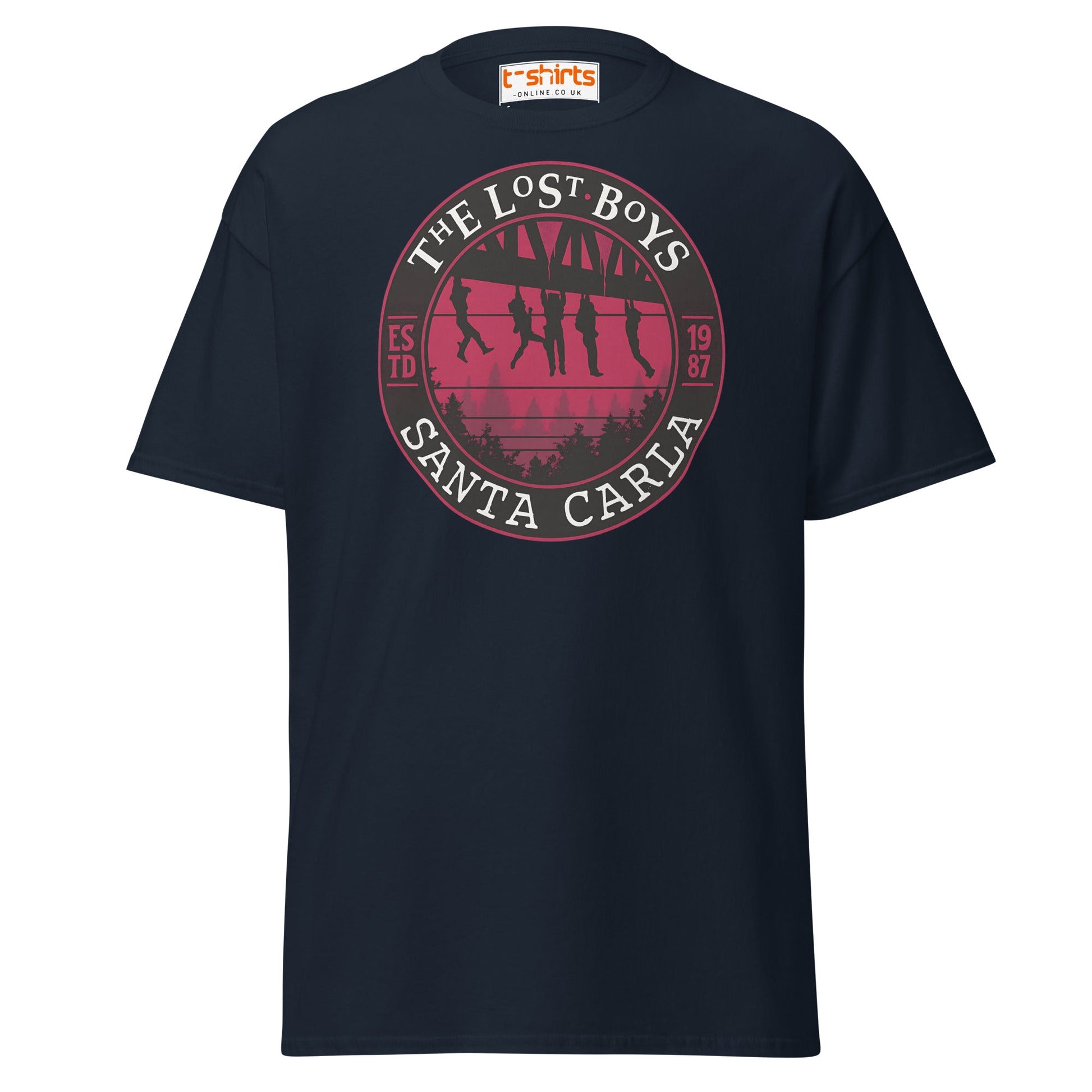 Lost Boys Santa Carla T-Shirt | Vintage Horror Movie Tee - Navy - T-Shirts Online