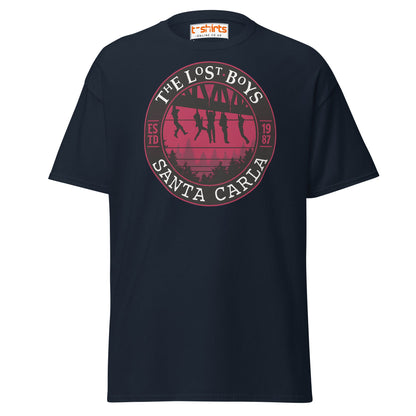 Lost Boys Santa Carla T-Shirt | Vintage Horror Movie Tee - Navy - T-Shirts Online
