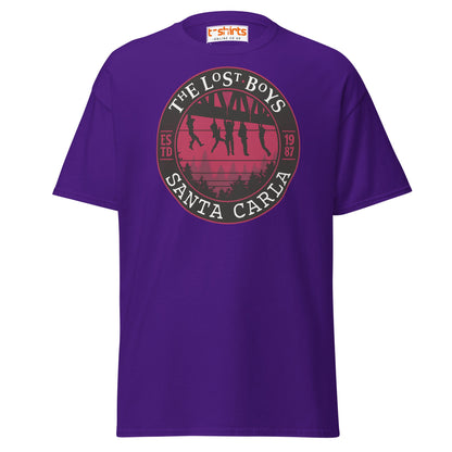Lost Boys Santa Carla T-Shirt | Vintage Horror Movie Tee - Purple - T-Shirts Online