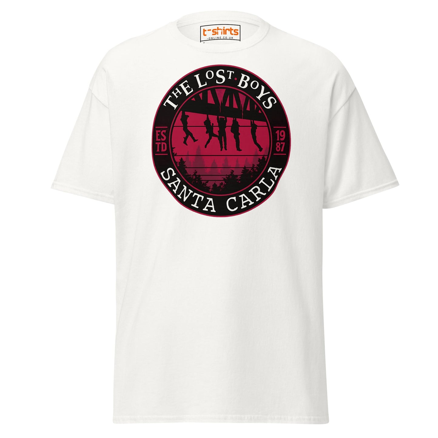 Lost Boys Santa Carla T-Shirt | Vintage Horror Movie Tee - White - T-Shirts Online