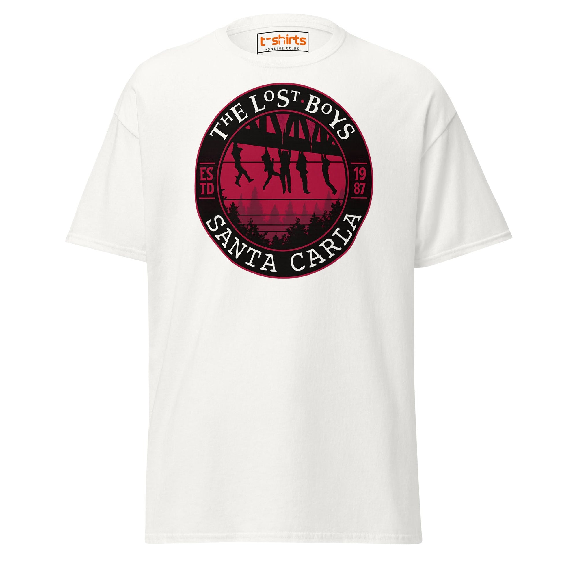 Lost Boys Santa Carla T-Shirt | Vintage Horror Movie Tee - White - T-Shirts Online