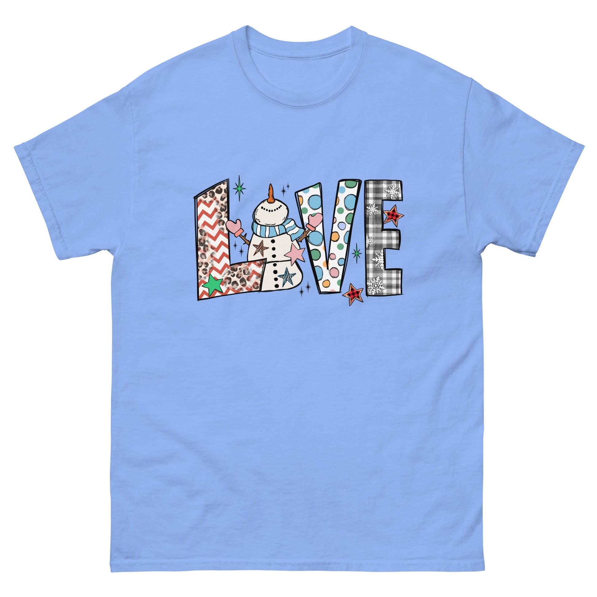 Love Christmas | Christmas T-Shirt - Carolina Blue - T-Shirts Online