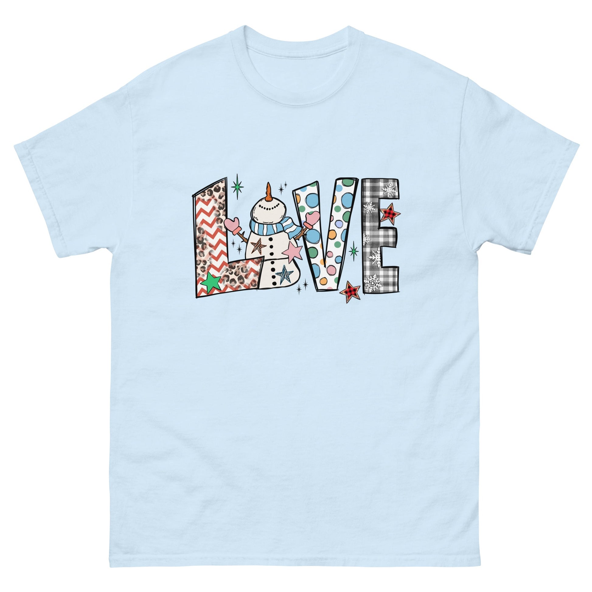 Love Christmas | Christmas T-Shirt - Light Blue - T-Shirts Online