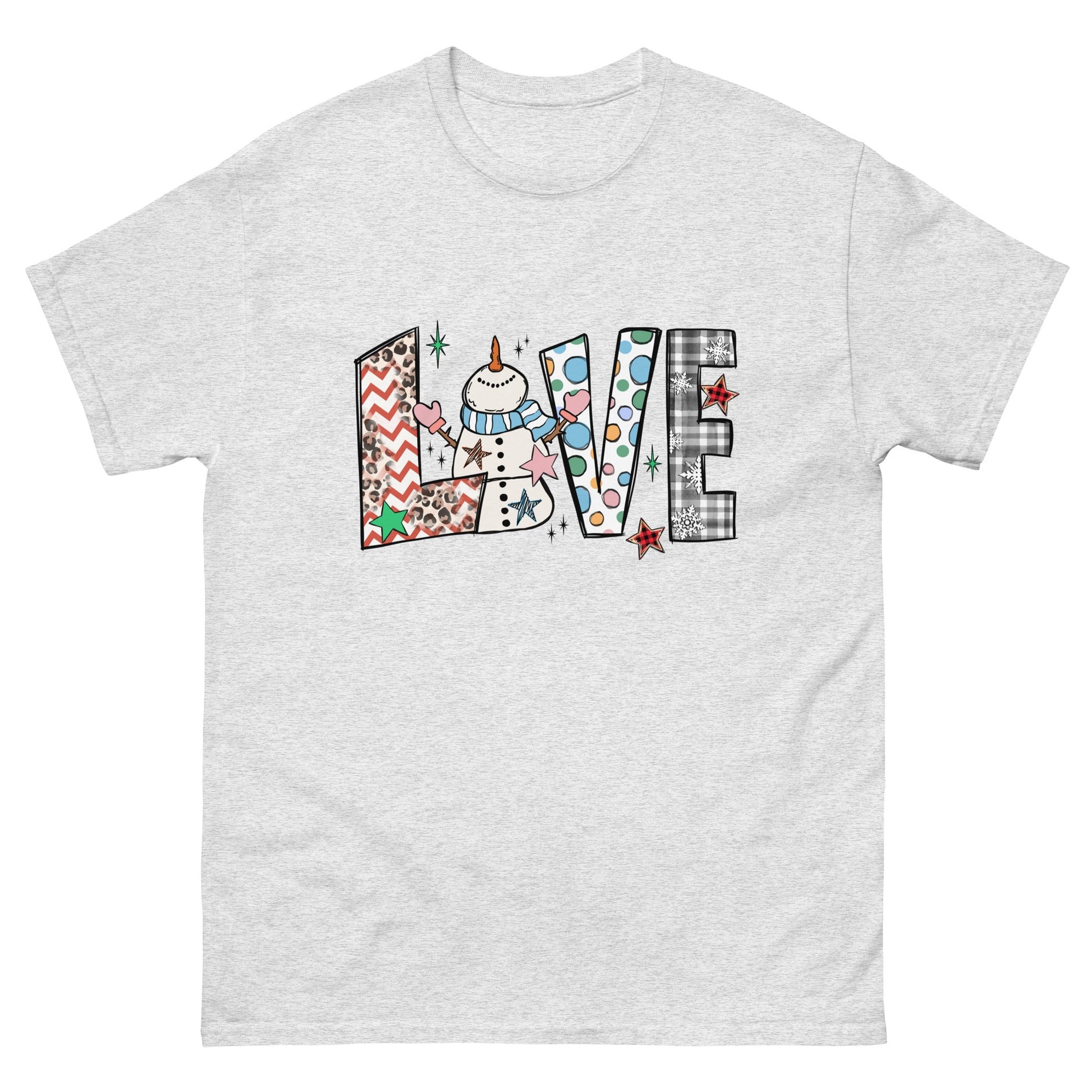 Love Christmas | Christmas T-Shirt - Ash - T-Shirts Online