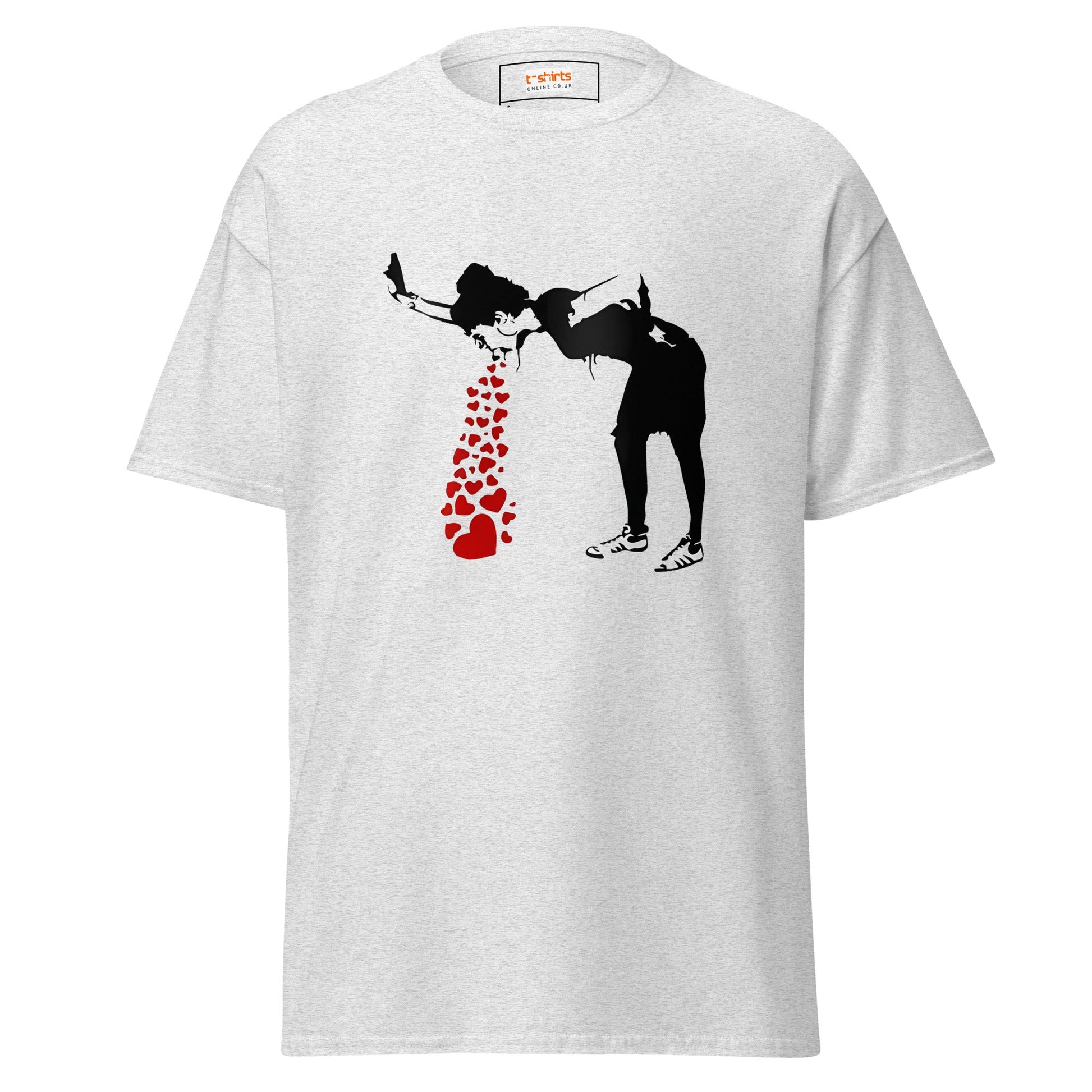 Love Hearts | Banksy Inspired T-Shirt - Ash - T-Shirts Online