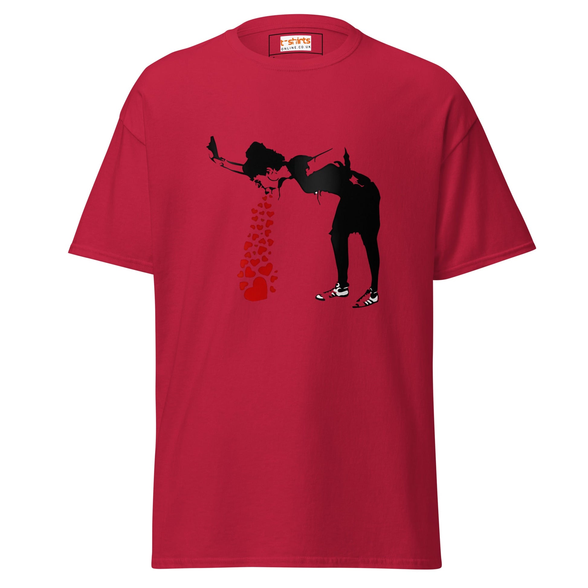 Love Hearts | Banksy Inspired T-Shirt - Cardinal - T-Shirts Online