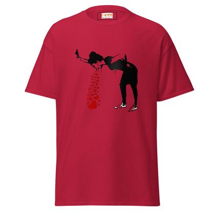 Love Hearts | Banksy Inspired T-Shirt - Cardinal - T-Shirts Online