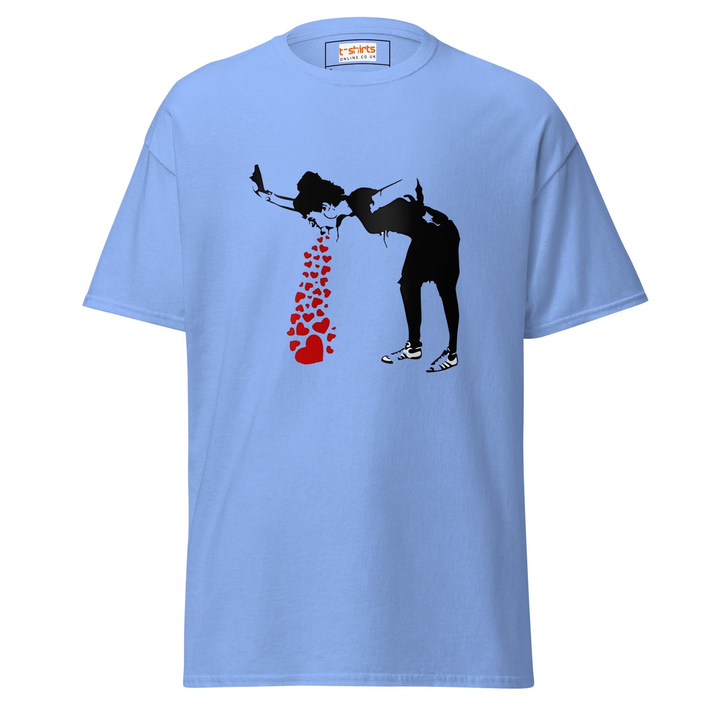 Love Hearts | Banksy Inspired T-Shirt - Carolina Blue - T-Shirts Online