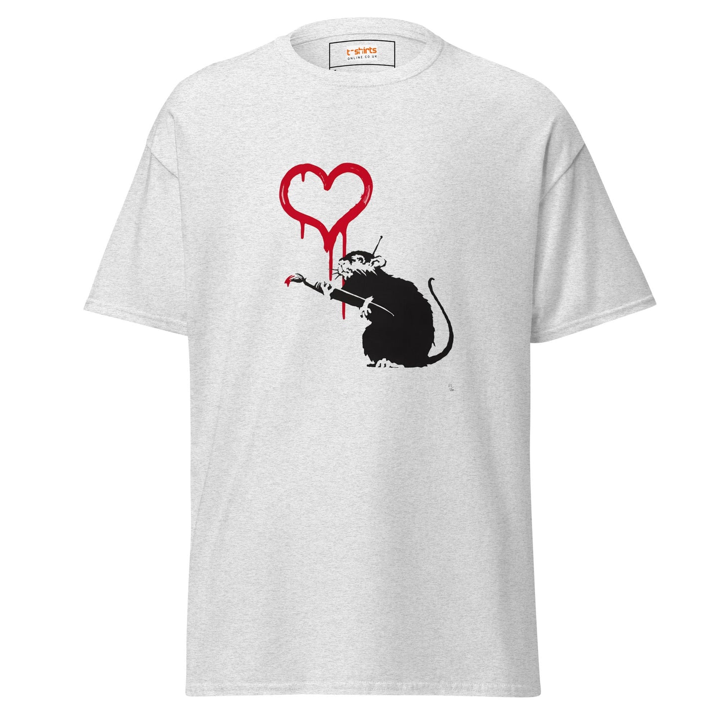 Love Rat | Banksy Inspired T-Shirt - Ash - T-Shirts Online