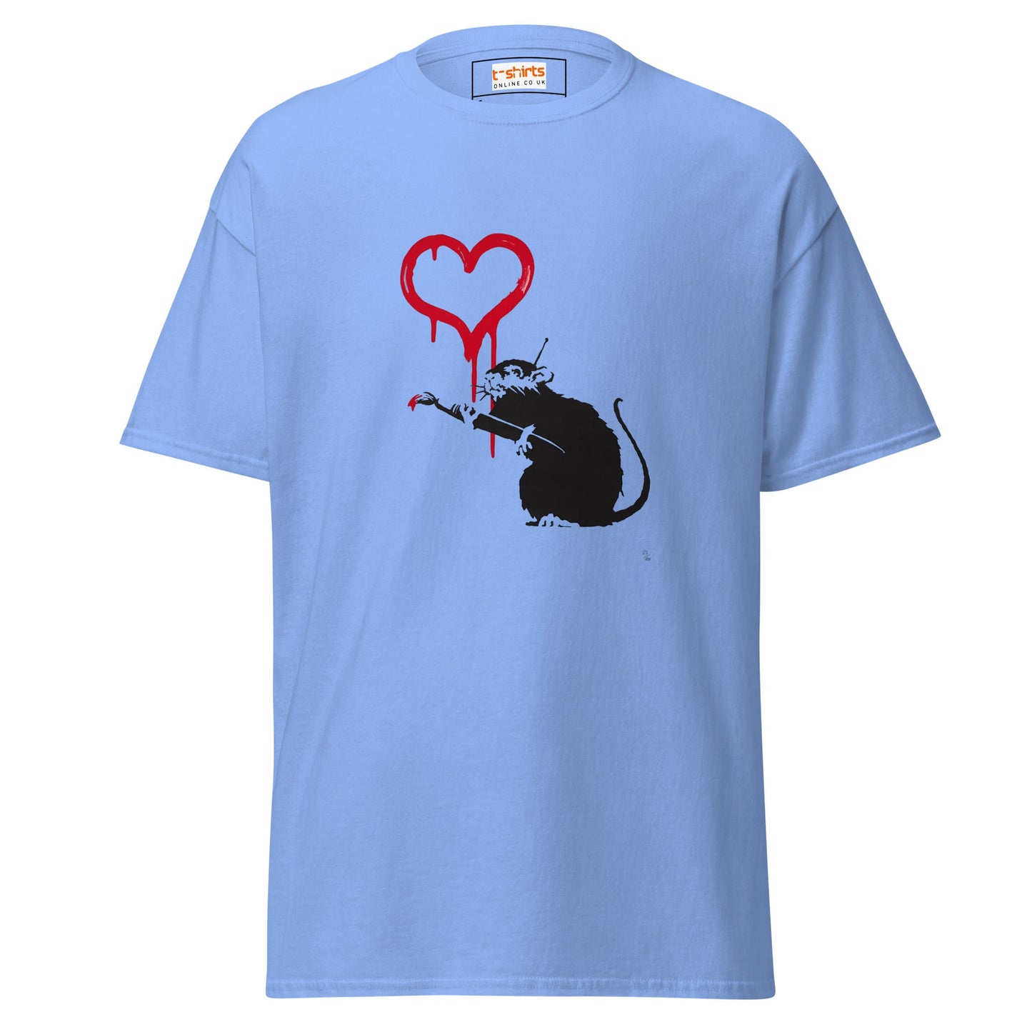 Love Rat | Banksy Inspired T-Shirt - Carolina Blue - T-Shirts Online