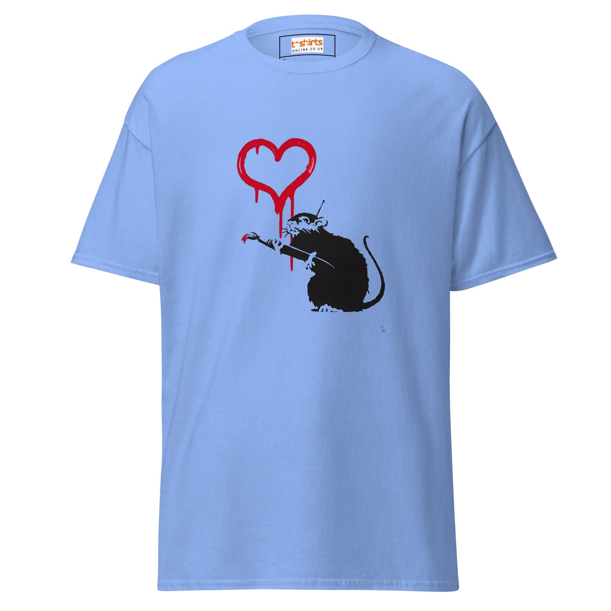 Love Rat | Banksy Inspired T-Shirt - Carolina Blue - T-Shirts Online