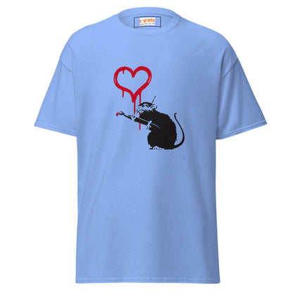 Love Rat | Banksy Inspired T-Shirt - Carolina Blue - T-Shirts Online