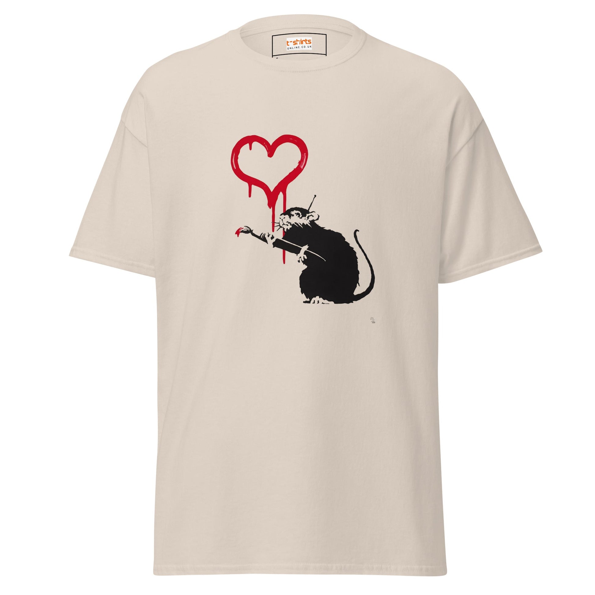 Love Rat | Banksy Inspired T-Shirt - Natural - T-Shirts Online