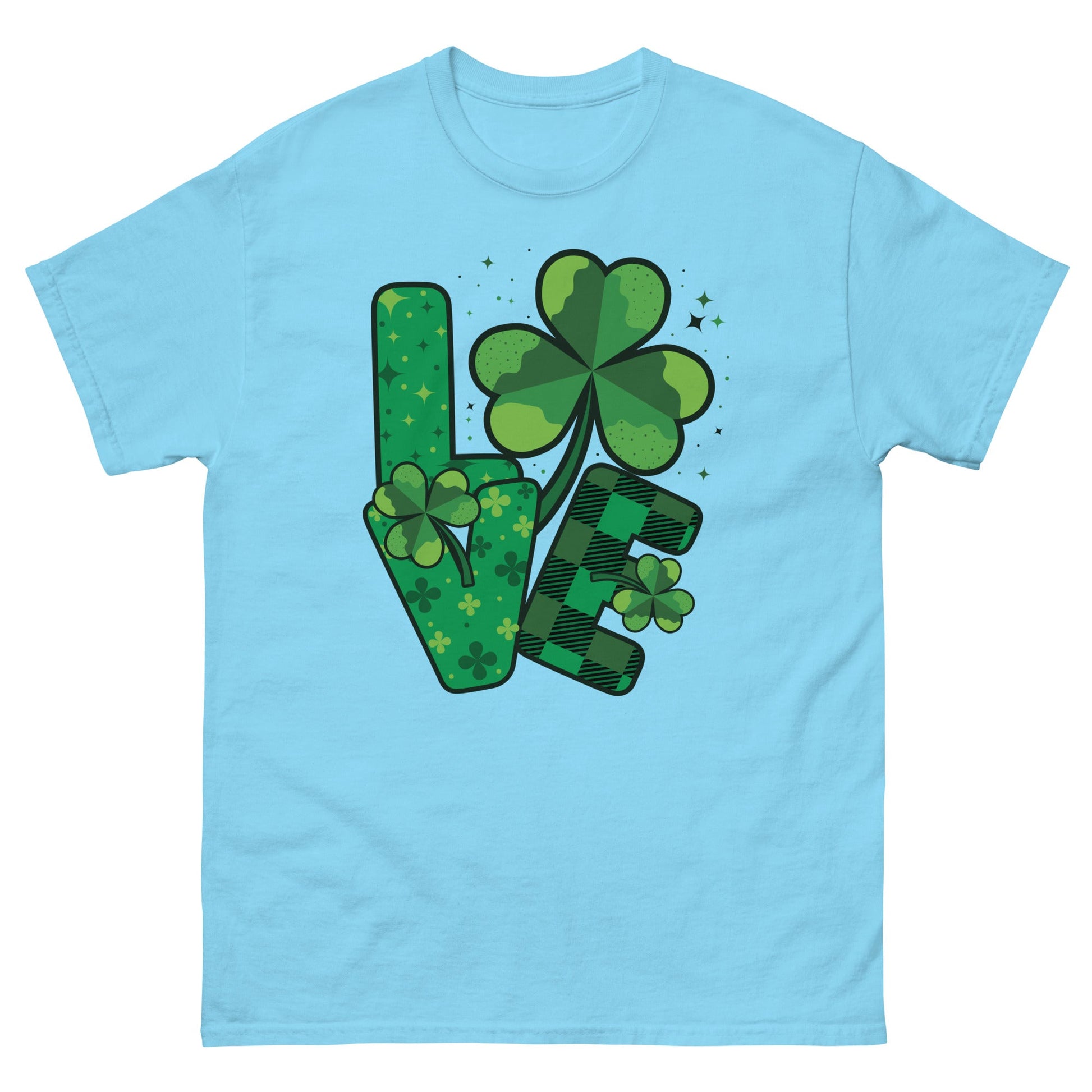 Love St Patricks Day | Paddys Day T-Shirt - Sky - T-Shirts Online
