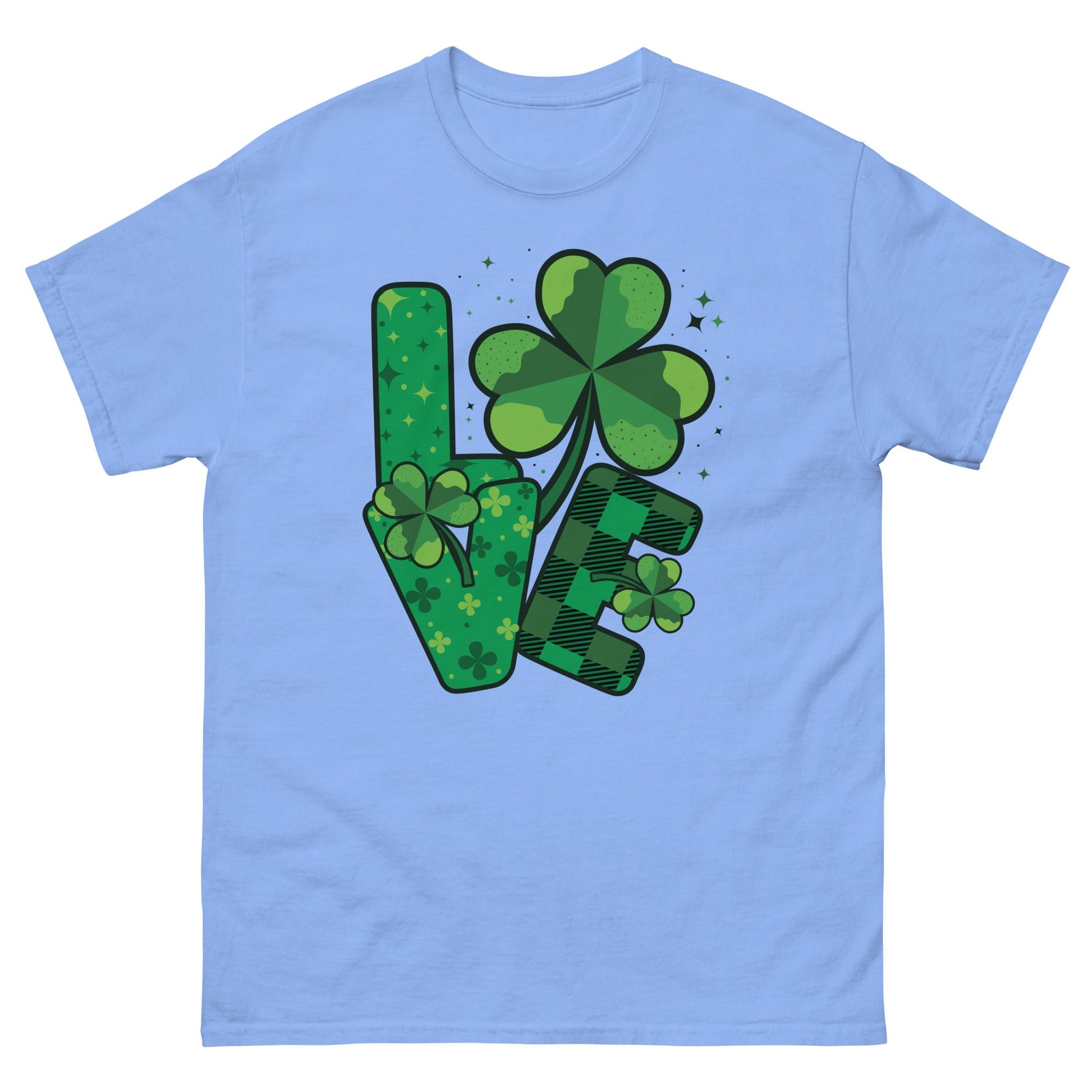 Love St Patricks Day | Paddys Day T-Shirt - Carolina Blue - T-Shirts Online