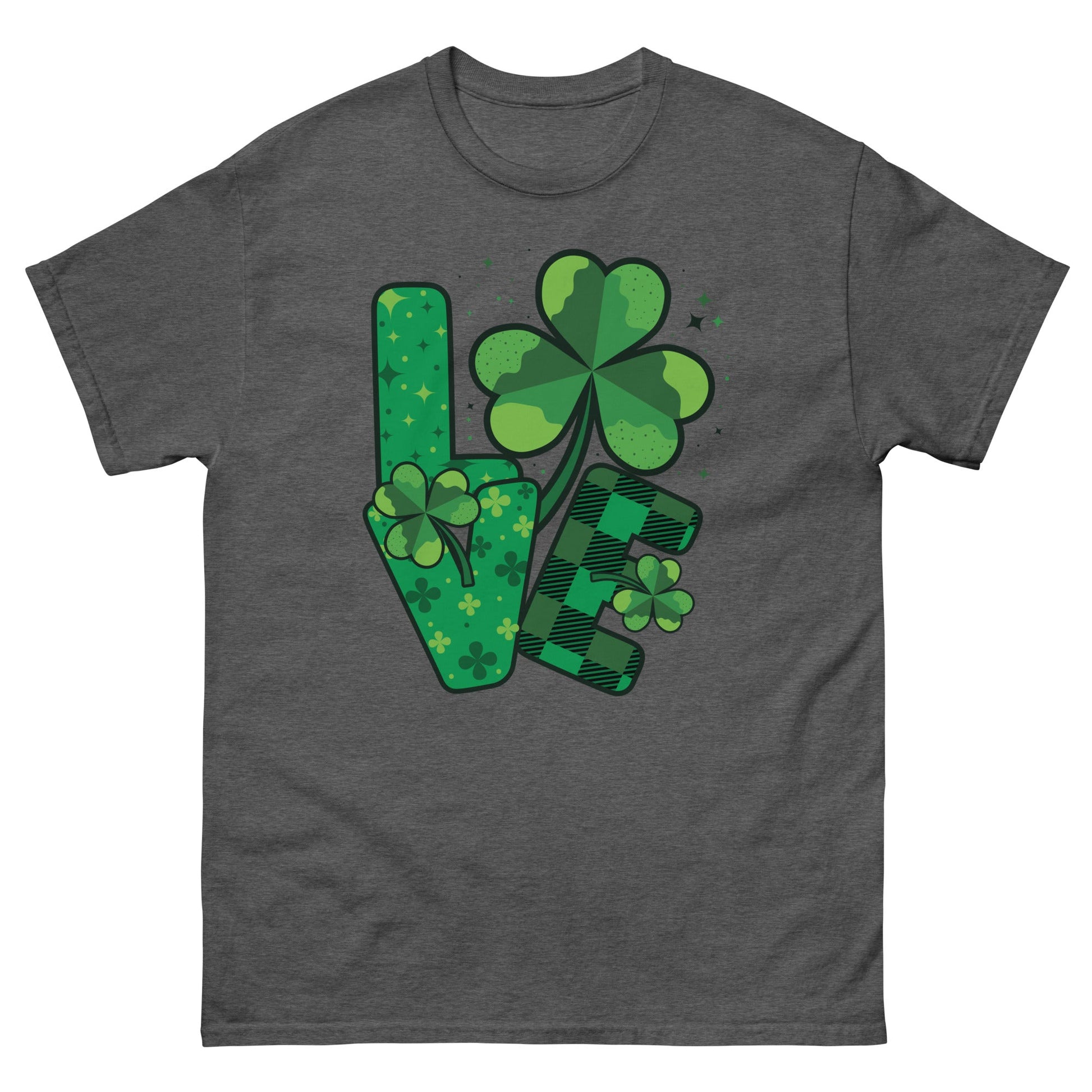 Love St Patricks Day | Paddys Day T-Shirt - Dark Heather - T-Shirts Online