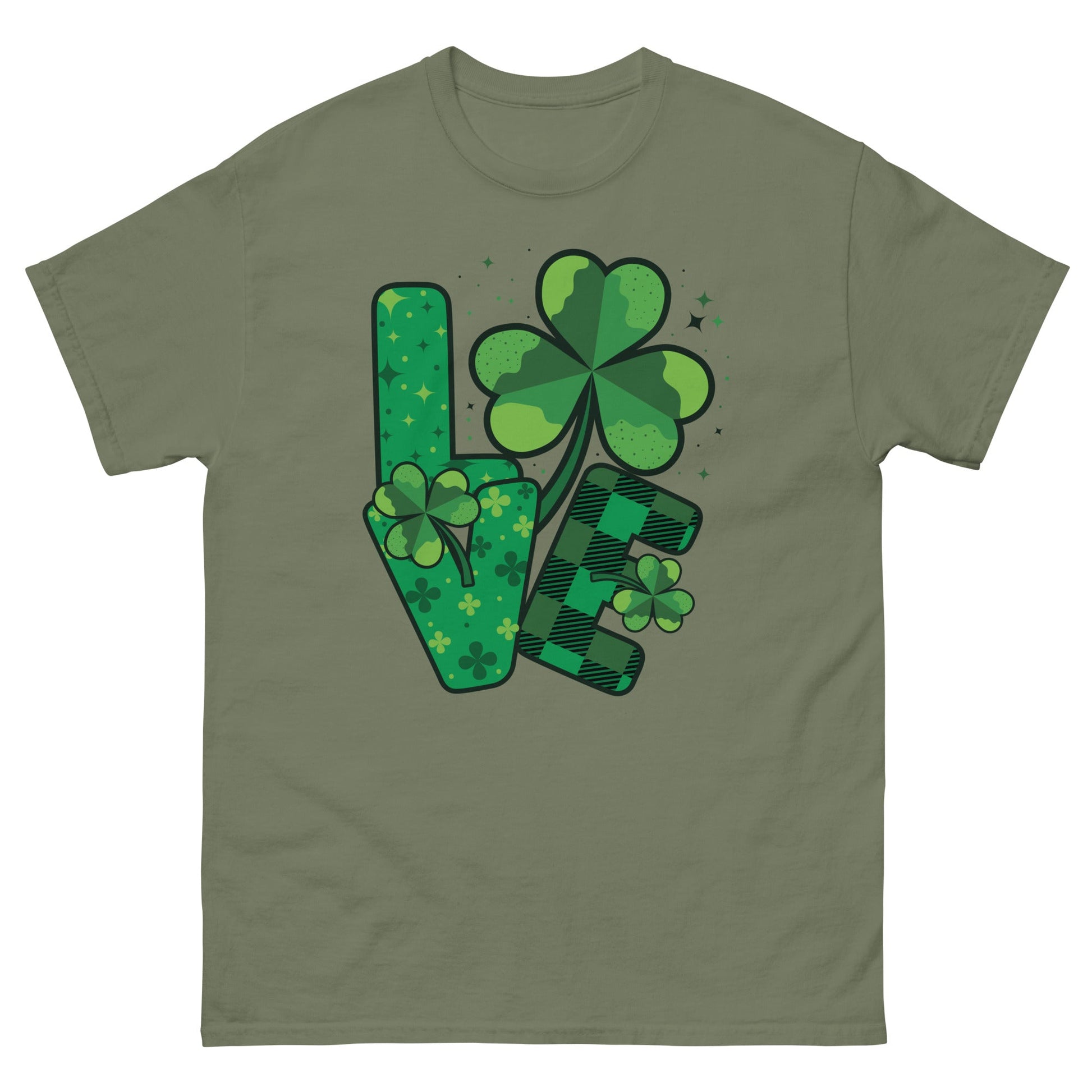 Love St Patricks Day | Paddys Day T-Shirt - Military Green - T-Shirts Online