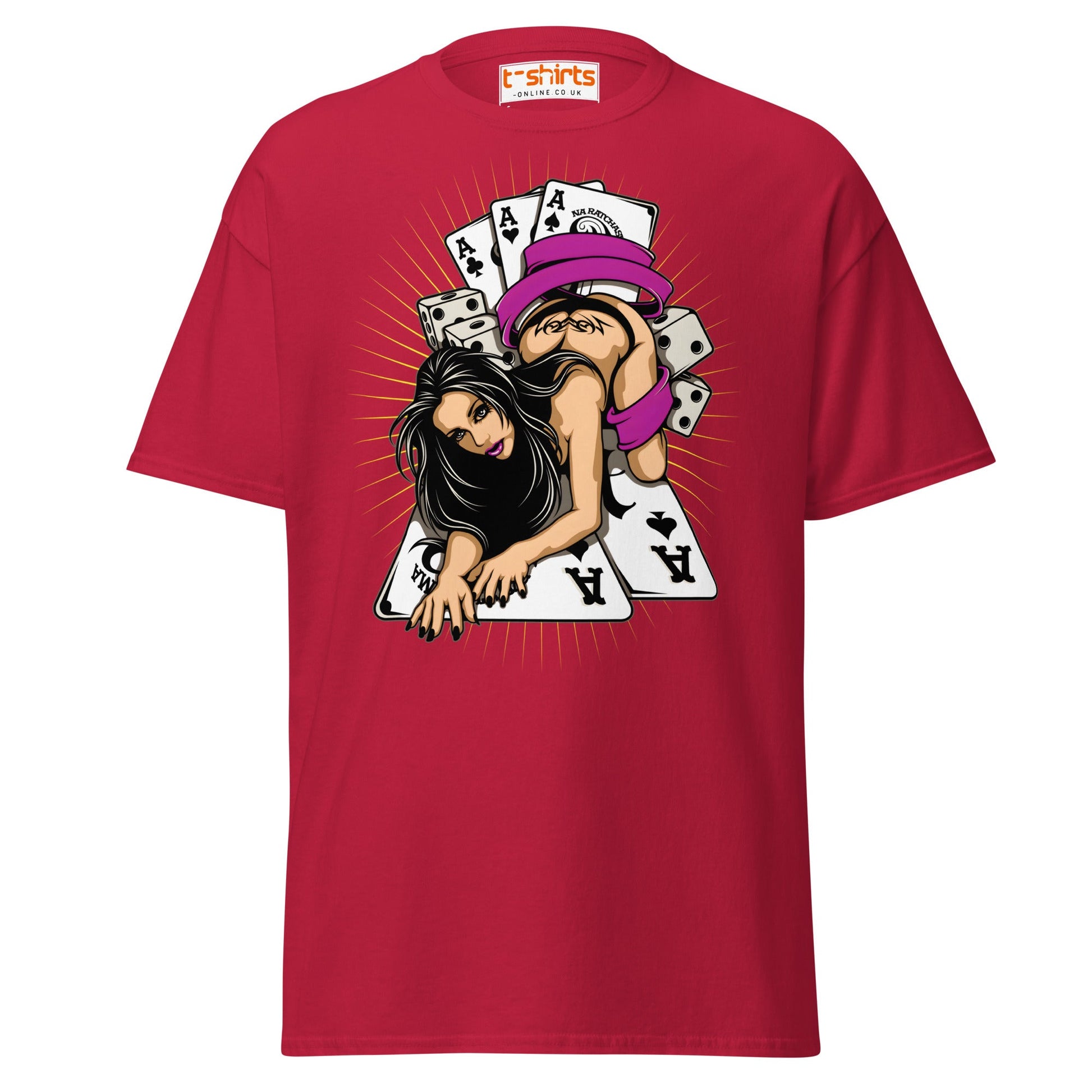 Lucky Lady Poker T-Shirt - Cardinal - T-Shirts Online