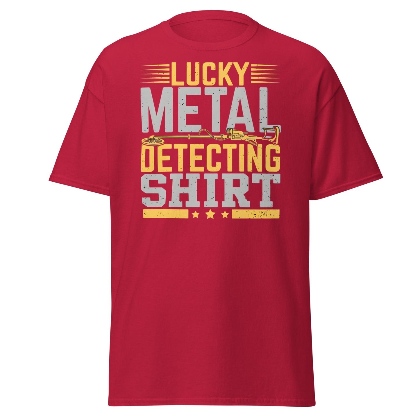 Lucky Metal Detecting Shirt - Funny Treasure Hunter Tee - Cardinal - T-Shirts Online