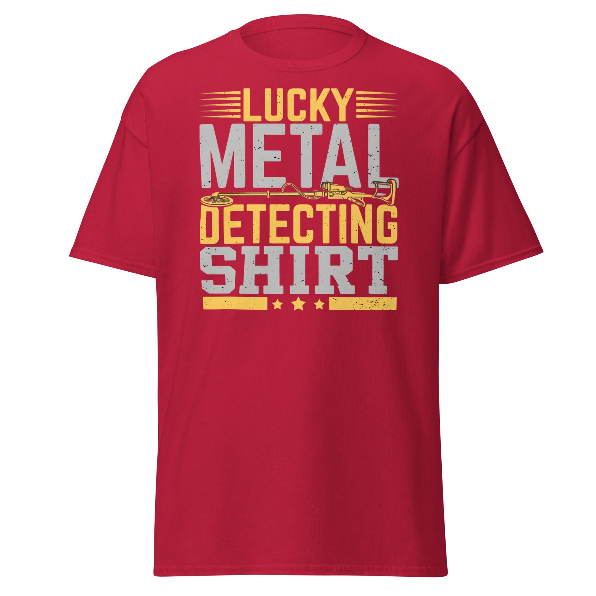Lucky Metal Detecting Shirt - Funny Treasure Hunter Tee - Cardinal - T-Shirts Online