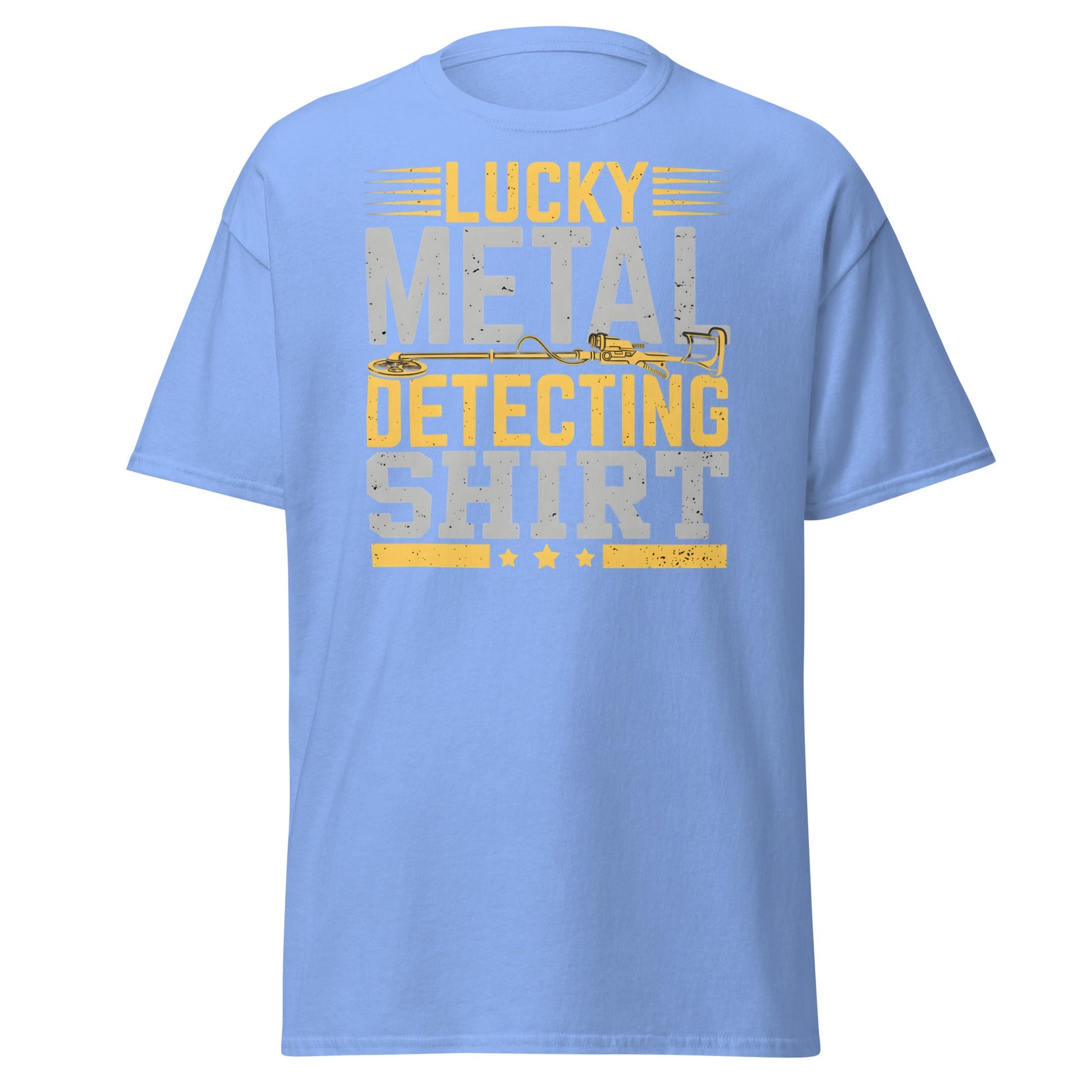 Lucky Metal Detecting Shirt - Funny Treasure Hunter Tee - Carolina Blue - T-Shirts Online