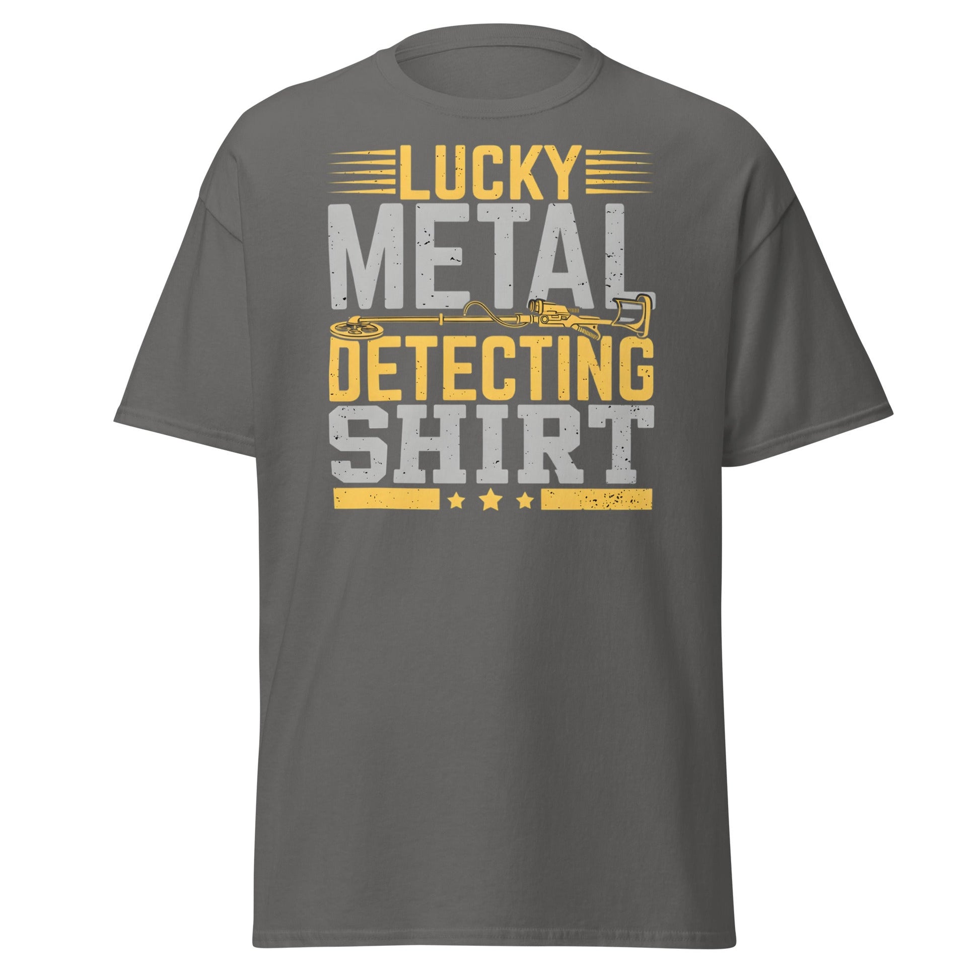 Lucky Metal Detecting Shirt - Funny Treasure Hunter Tee - Charcoal - T-Shirts Online