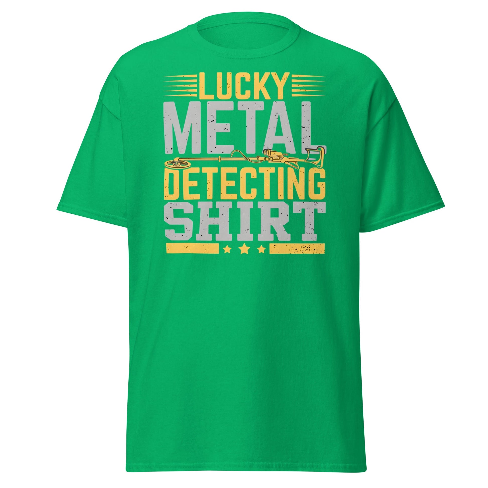 Lucky Metal Detecting Shirt - Funny Treasure Hunter Tee - Irish Green - T-Shirts Online