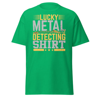 Lucky Metal Detecting Shirt - Funny Treasure Hunter Tee - Irish Green - T-Shirts Online
