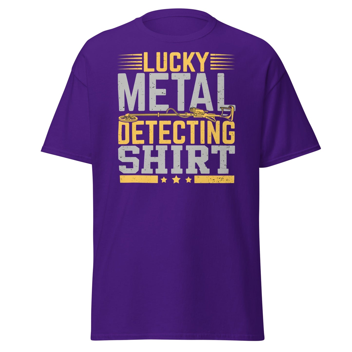 Lucky Metal Detecting Shirt - Funny Treasure Hunter Tee - Purple - T-Shirts Online
