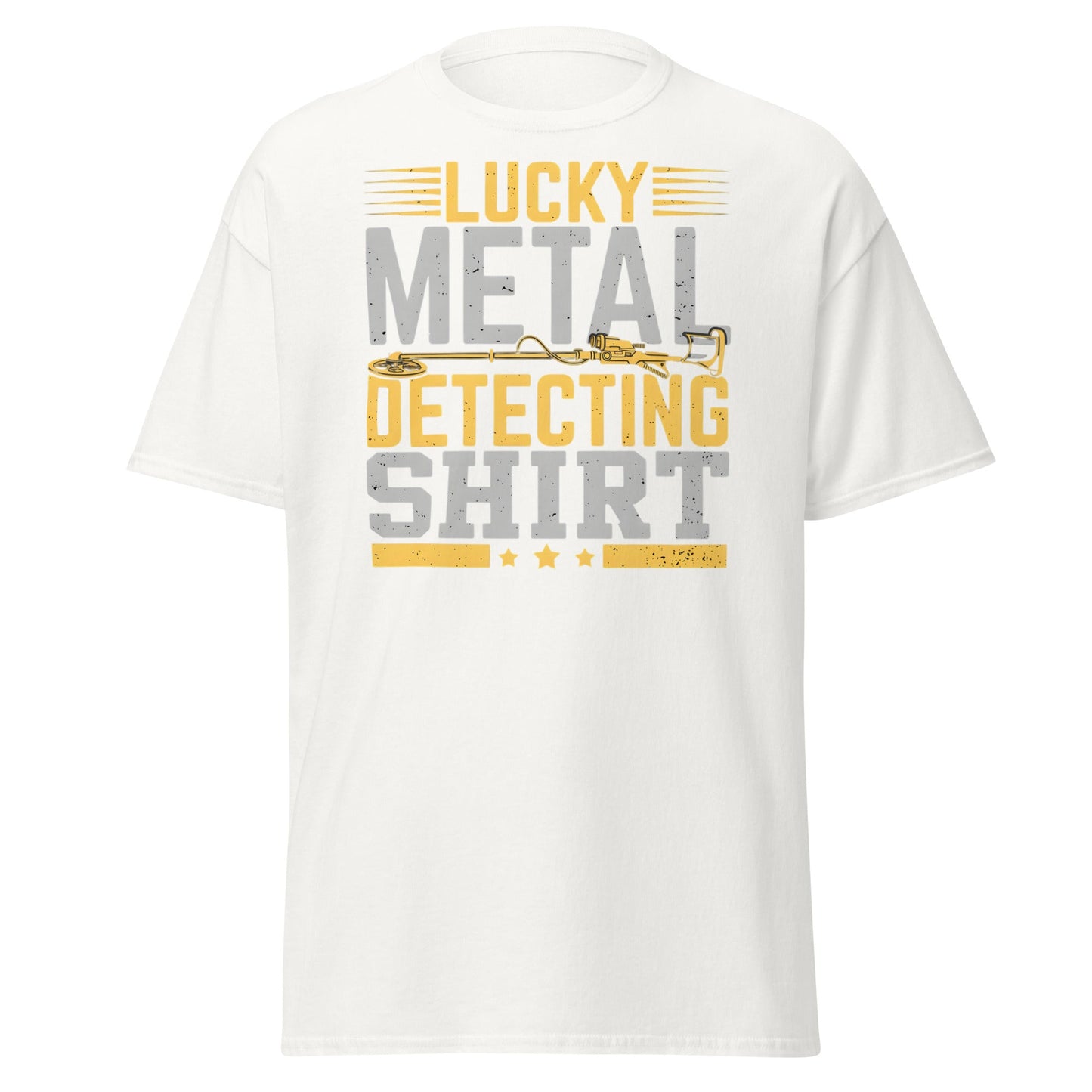 Lucky Metal Detecting Shirt - Funny Treasure Hunter Tee - White - T-Shirts Online