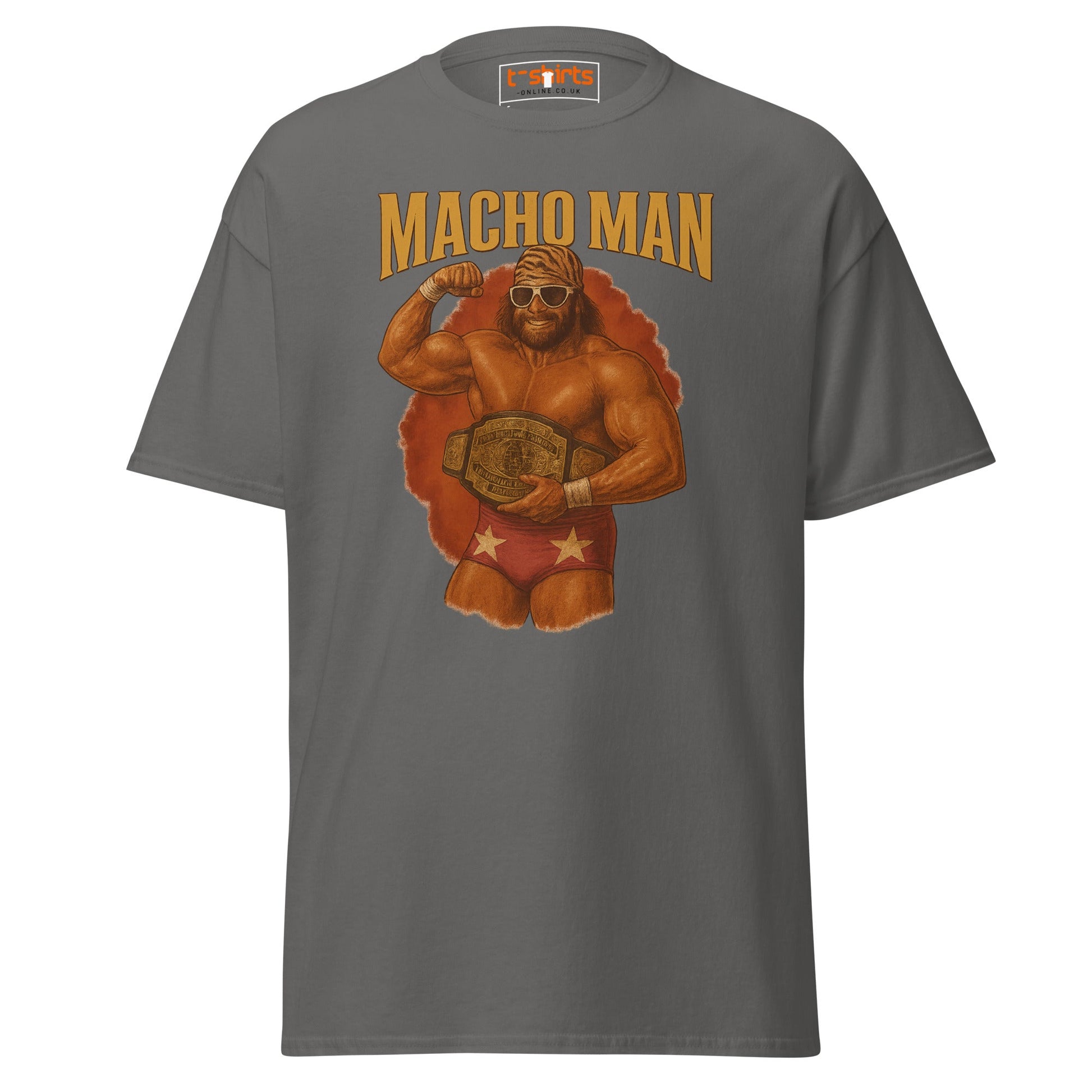 Macho Man T-Shirt | Legendary Wrestling Tee - Charcoal - T-Shirts Online