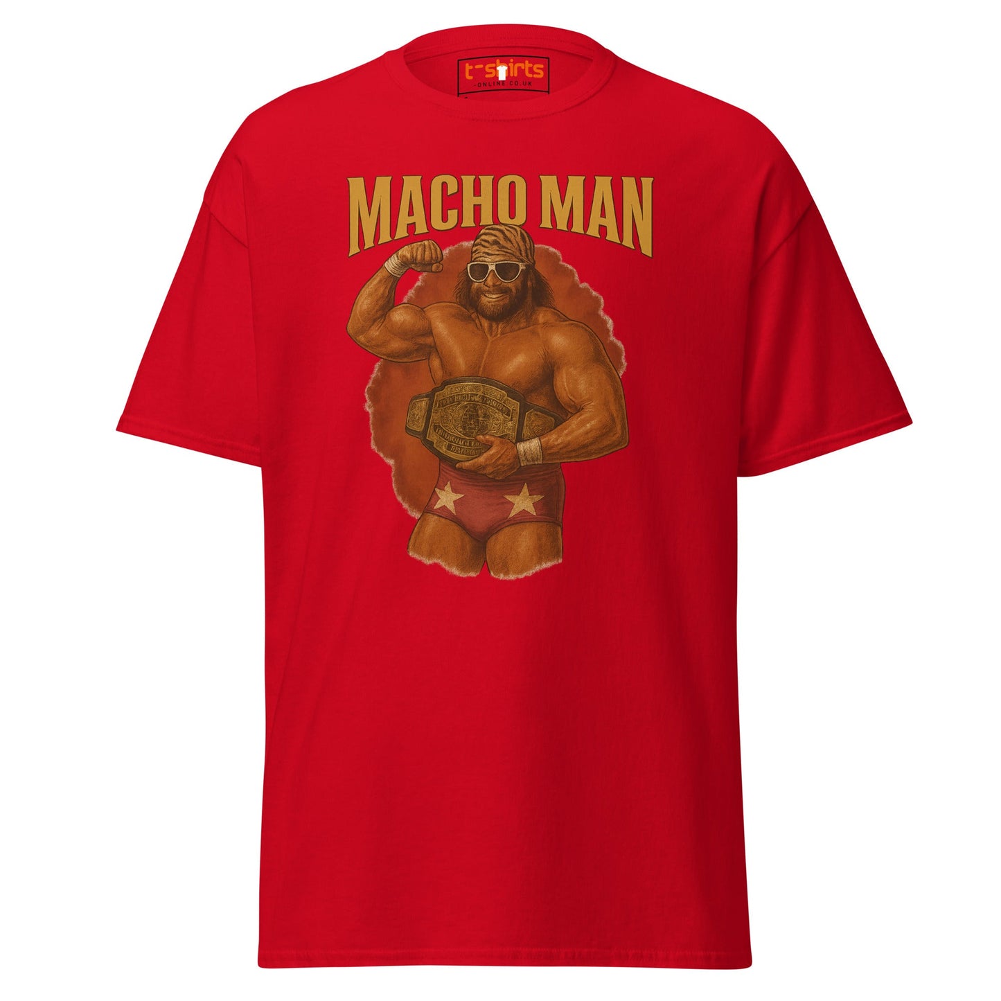 Macho Man T-Shirt | Legendary Wrestling Tee - Red - T-Shirts Online
