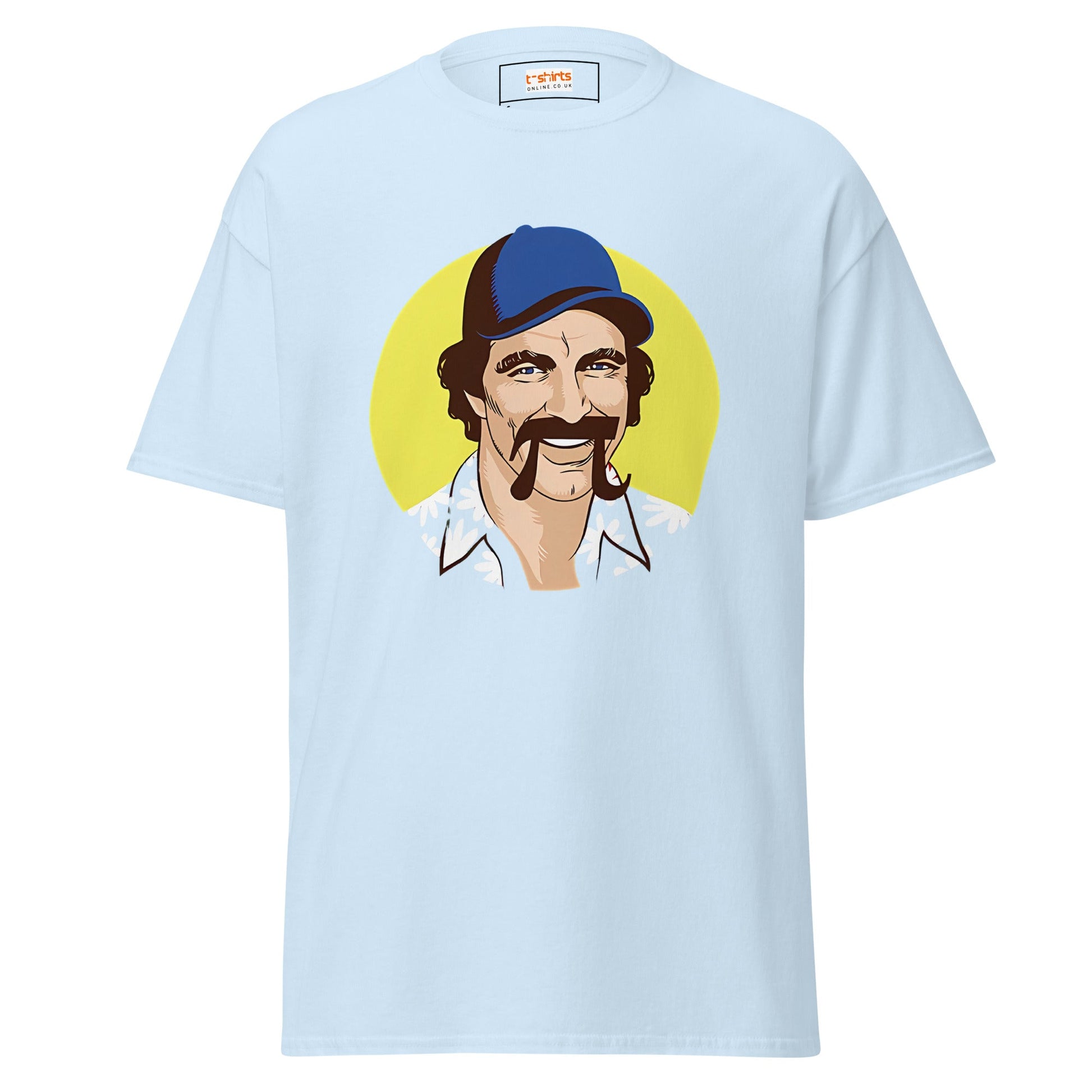 Magnum PI | TV Parody T-Shirt - Light Blue - T-Shirts Online