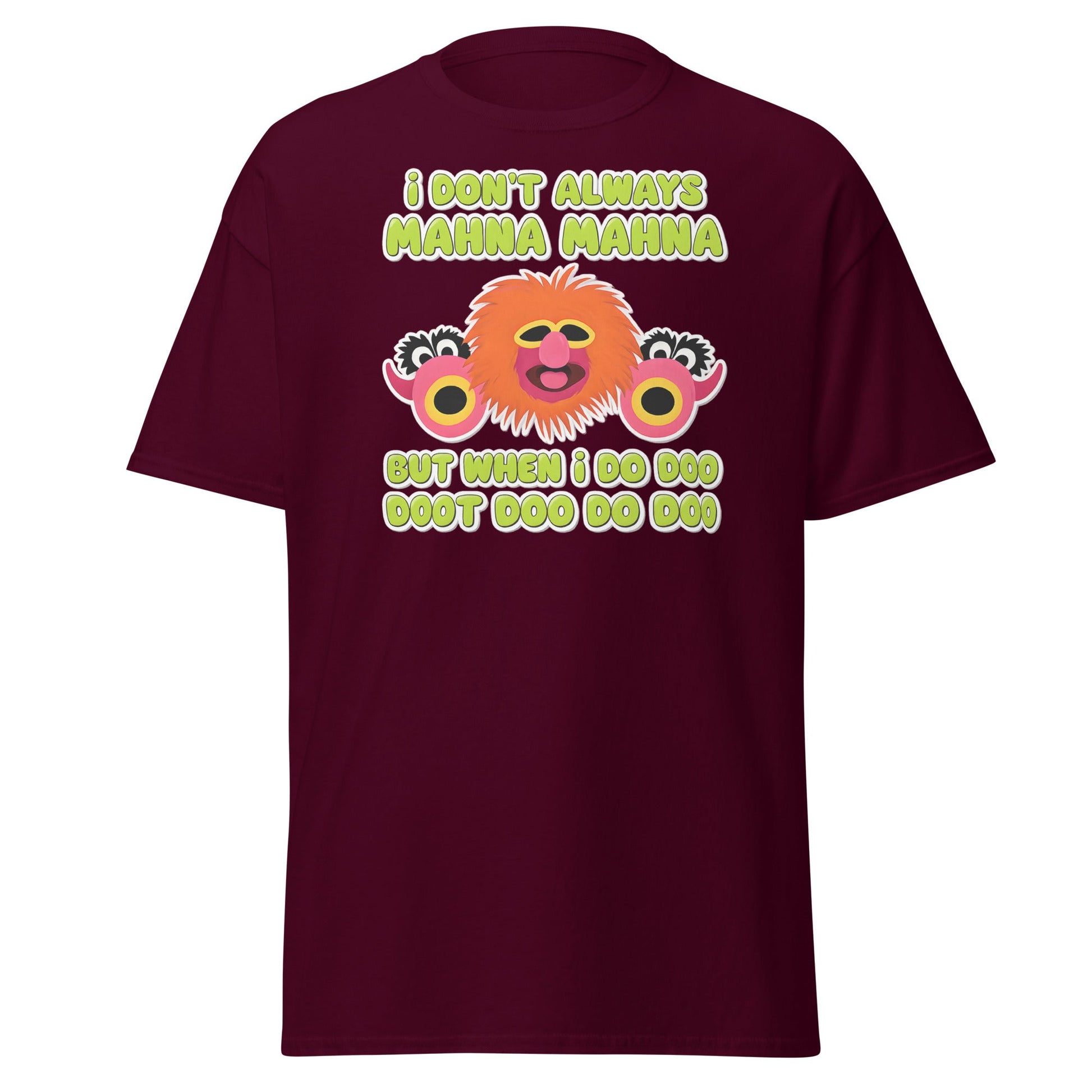 Mahna Mahna Funny Muppet Inspired T-Shirt - Doo Doot Doo - Maroon - T-Shirts Online