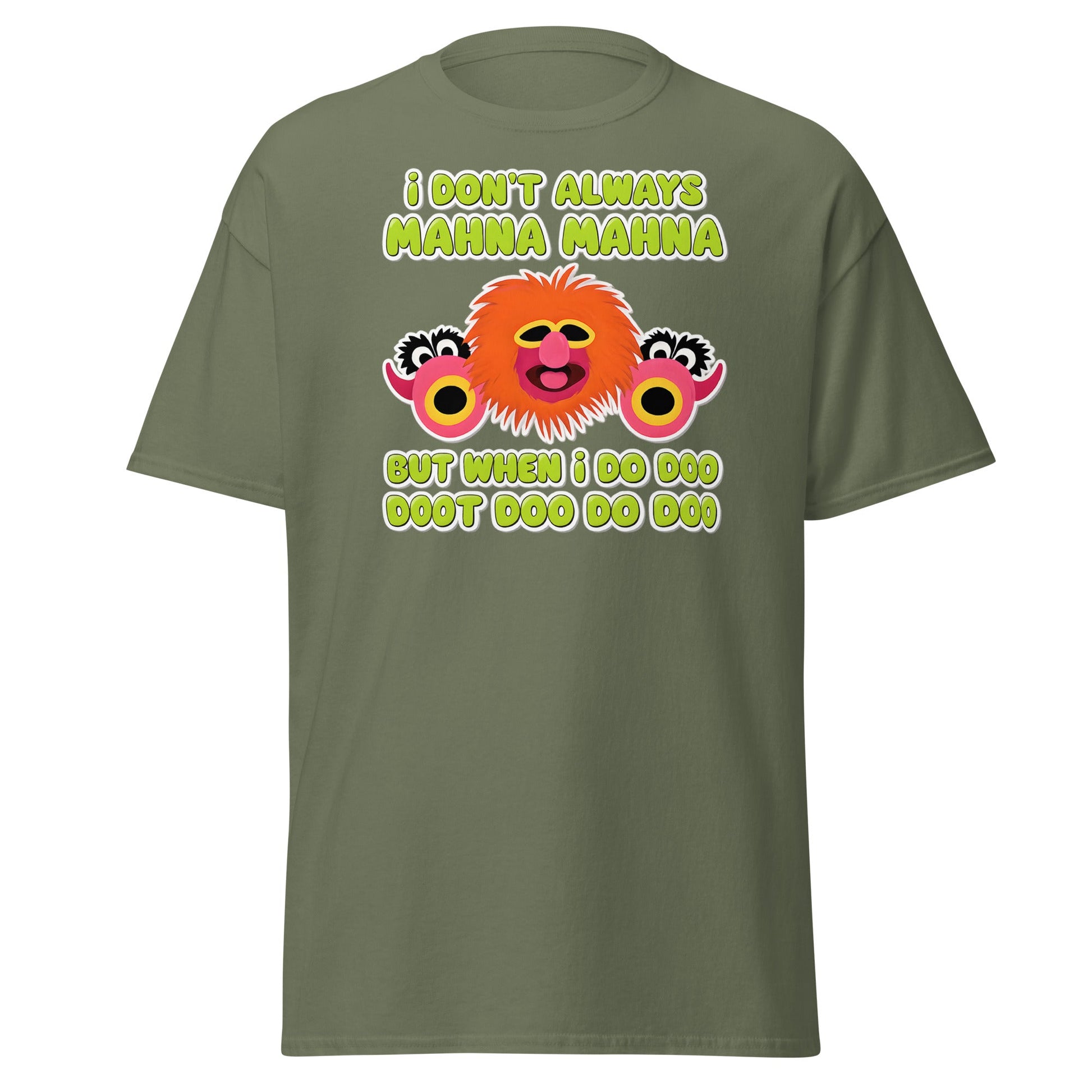 Mahna Mahna Funny Muppet Inspired T-Shirt - Doo Doot Doo - Military Green - T-Shirts Online
