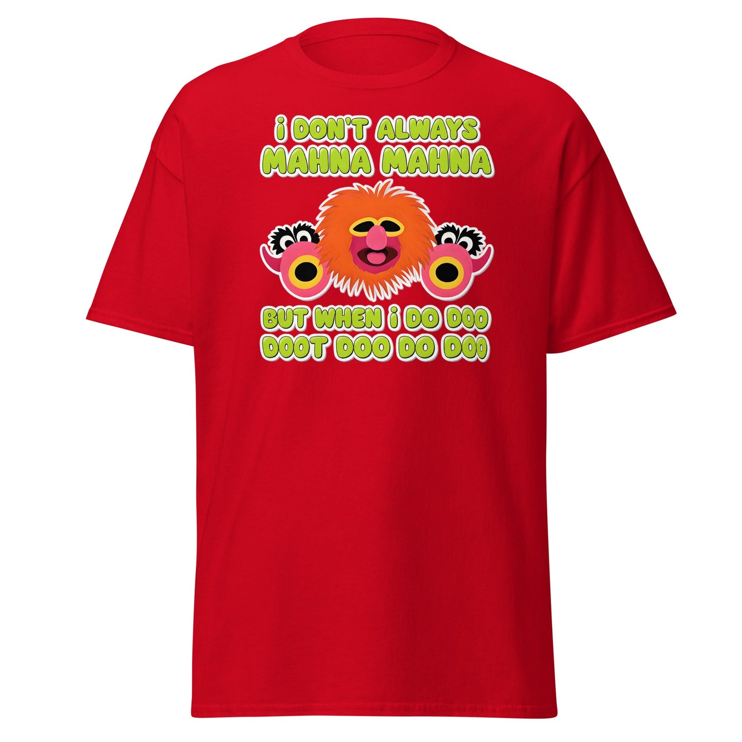 Mahna Mahna Funny Muppet Inspired T-Shirt - Doo Doot Doo - Red - T-Shirts Online