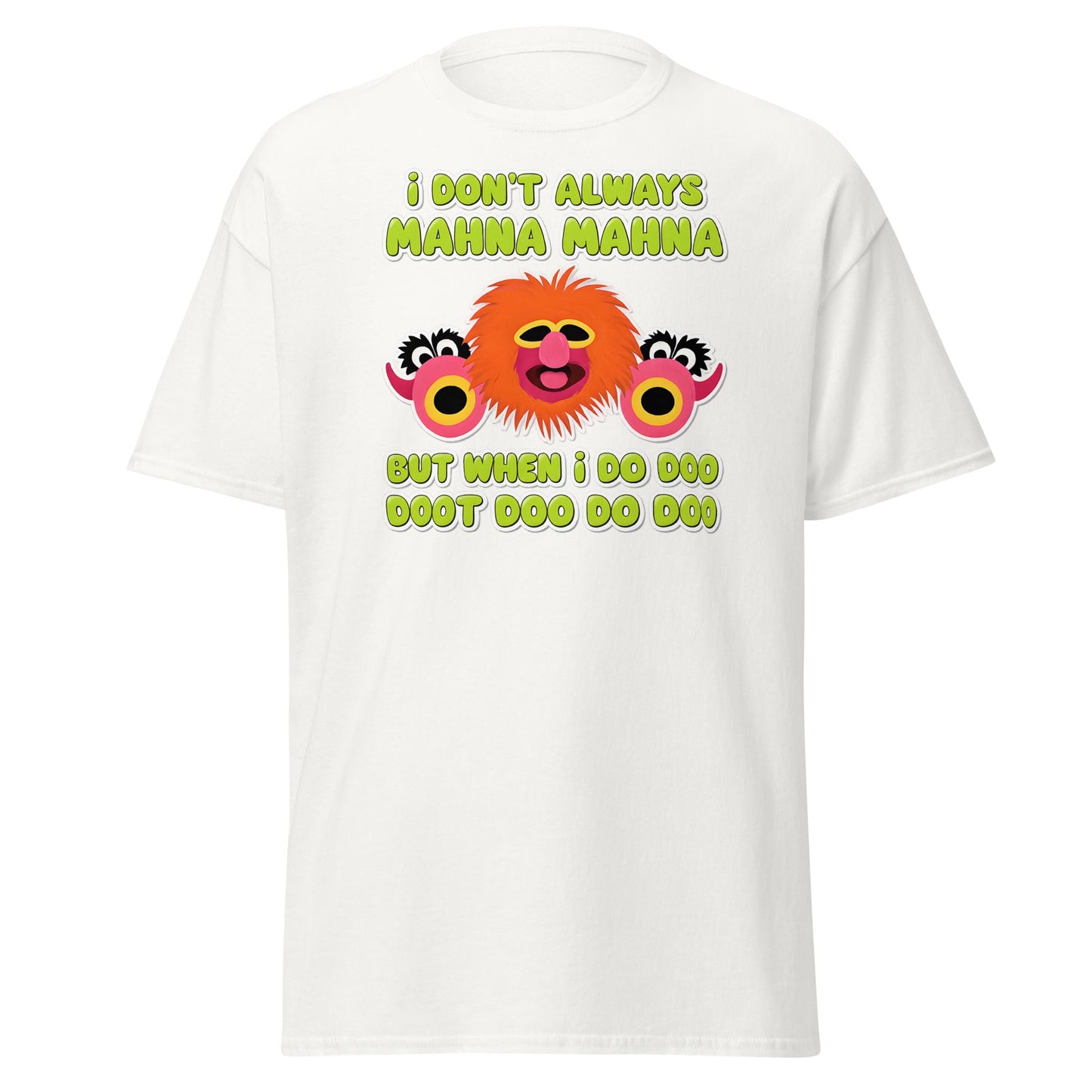 Mahna Mahna Funny Muppet Inspired T-Shirt - Doo Doot Doo - White - T-Shirts Online