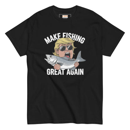 Make Fishing Great Again | Unisex Fishing T-Shirt - Black - T-Shirts Online