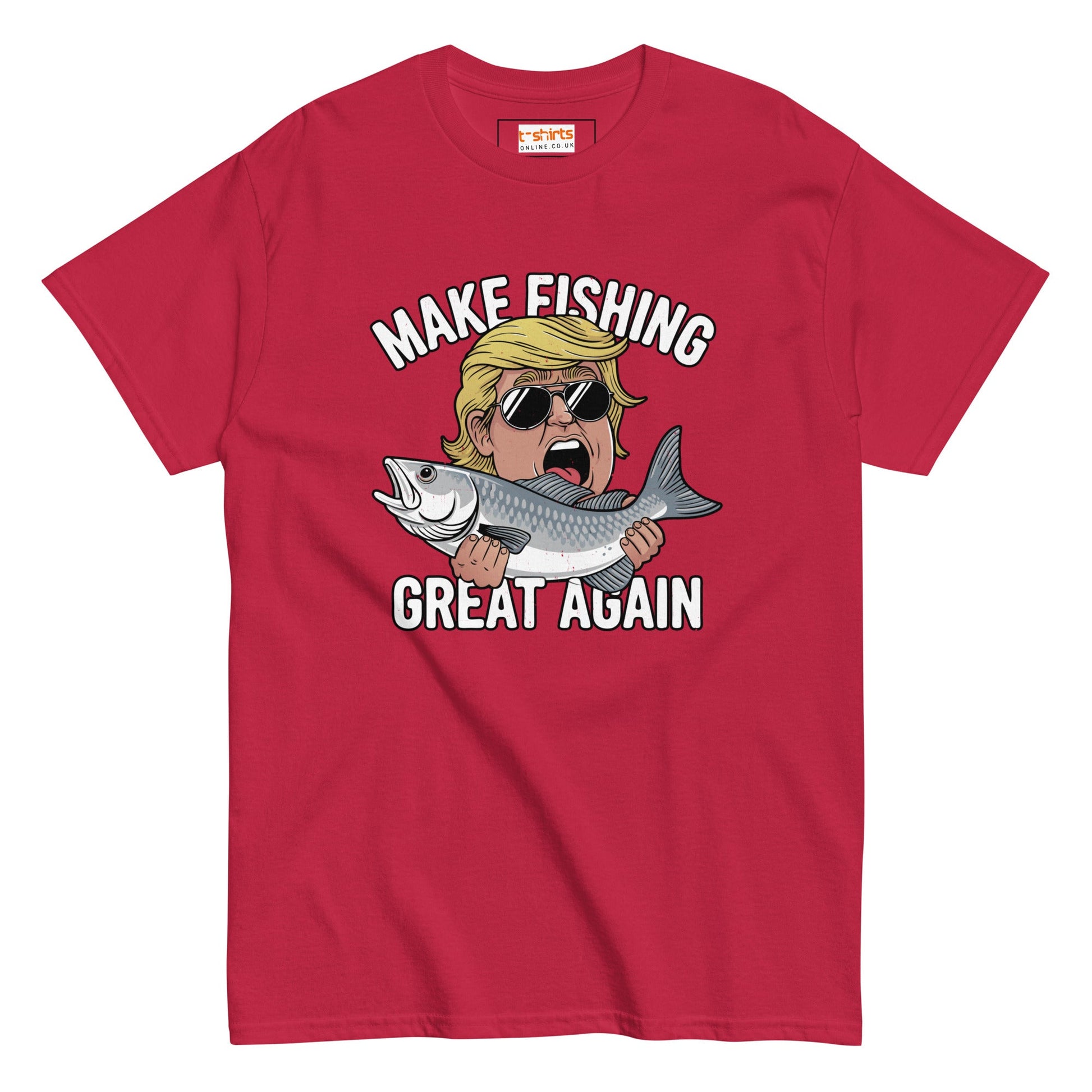 Make Fishing Great Again | Unisex Fishing T-Shirt - Cardinal - T-Shirts Online