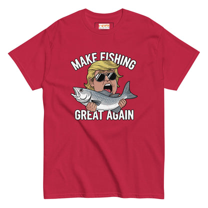 Make Fishing Great Again | Unisex Fishing T-Shirt - Cardinal - T-Shirts Online