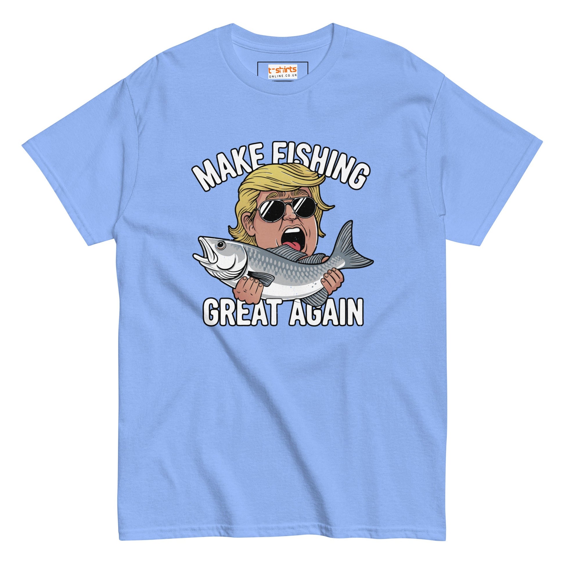 Make Fishing Great Again | Unisex Fishing T-Shirt - Carolina Blue - T-Shirts Online