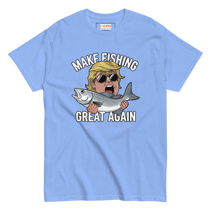 Make Fishing Great Again | Unisex Fishing T-Shirt - Carolina Blue - T-Shirts Online
