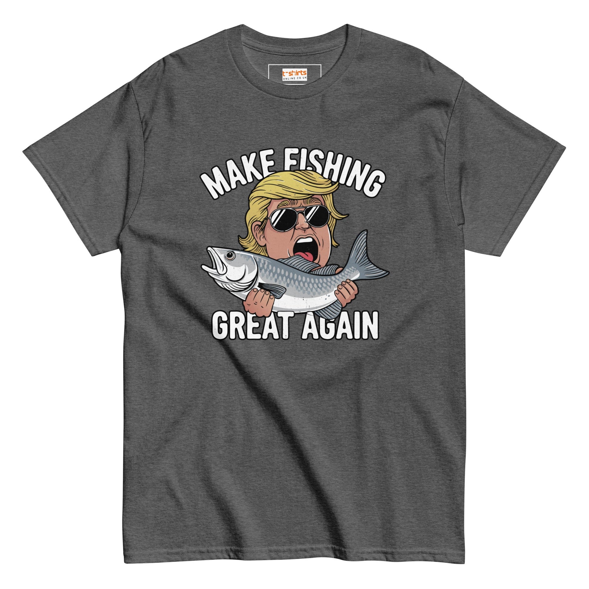 Make Fishing Great Again | Unisex Fishing T-Shirt - Dark Heather - T-Shirts Online