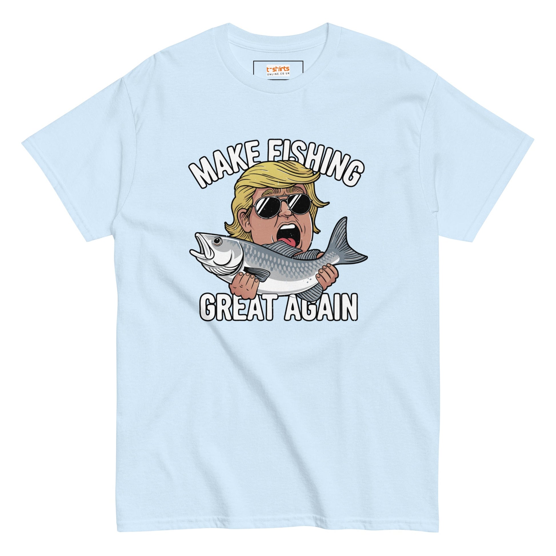 Make Fishing Great Again | Unisex Fishing T-Shirt - Light Blue - T-Shirts Online