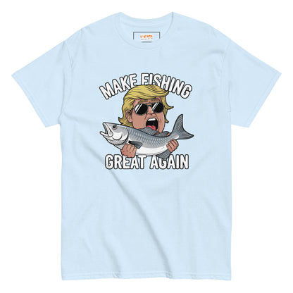 Make Fishing Great Again | Unisex Fishing T-Shirt - Light Blue - T-Shirts Online