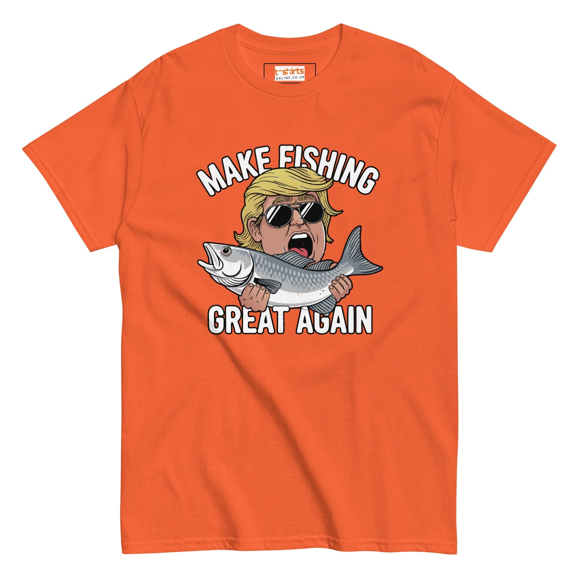 Make Fishing Great Again | Unisex Fishing T-Shirt - Orange - T-Shirts Online