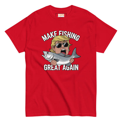 Make Fishing Great Again | Unisex Fishing T-Shirt - Red - T-Shirts Online
