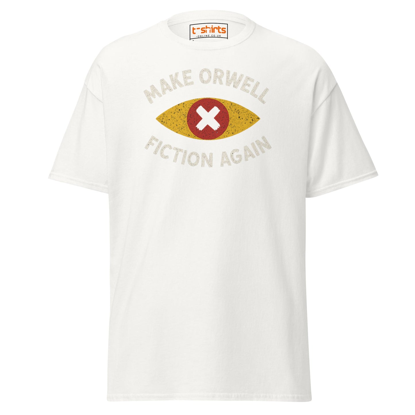 Make Orwell Fiction Again T-Shirt - White - T-Shirts Online